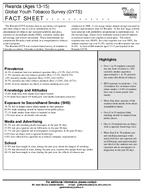 2008 Rwanda Ages 1315 Global Youth Tobacco Survey GYTS Fact Sheet