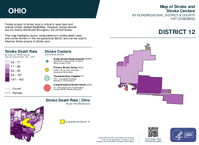 OH Congressional District 12 Stroke and Stroke Centers Map 119th Congress