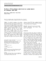 Incidence of first primary central nervous system tumors in California 20012005