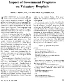 Impact of government programs on voluntary hospitals