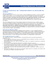 Fiche dinformation sur lempoisonnement au monoxyde de carbone