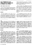 Use of medications and vitaminmineral supplements by children and youths