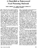 A clostridial or enterococcal food poisoning outbreak