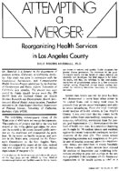Attempting a merger reorganizing health services in Los Angeles County