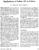 Implications of iodine 131 in fallout