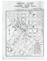 Downtown Atlanta showing location of Communicable Disease Center facilities