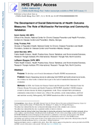 The Development of Social Determinants of Health Outcome Measures The Role of Multisector Partnerships and Community Validation