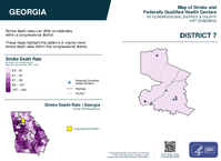 GA Congressional District 07 Stroke and Federally Qualified Health Centers Map 119th Congress