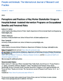 Perceptions and Practices of Key Worker Stakeholder Groups in Hospital AnimalAssisted Intervention Programs on Occupational Benefits and Perceived Risks