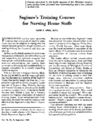 Saginaws training courses for nursing home staffs