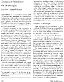 Estimated prevalence of overweight in the United States