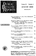 Public Health Reports  v 81 no 8 August 1966  table of contents