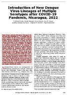 Introduction of New Dengue Virus Lineages of Multiple Serotypes after COVID19 Pandemic Nicaragua 2022