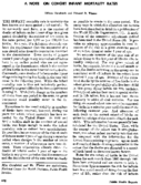 A note on cohort infant mortality rates