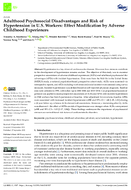 Adulthood Psychosocial Disadvantages and Risk of Hypertension in US Workers Effect Modification by Adverse Childhood Experiences