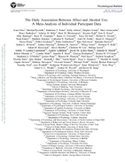 The Daily Association Between Affect and Alcohol Use A MetaAnalysis of Individual Participant Data