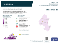 VA Congressional District 11 Stroke and Stroke Centers Map 118th Congress