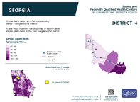 GA Congressional District 04 Stroke and Federally Qualified Health Centers Map 118th Congress