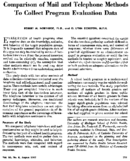 Comparison of mail and telephone methods to collect program evaluation data