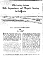 Relationship between water impoundment and mosquito breeding in California