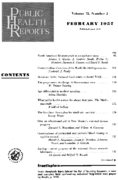 Public Health Rep v 72 no 2  table of contents