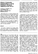 Effects of community characteristics on young physicians decisions regarding rural practice