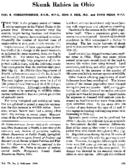 Skunk rabies in Ohio