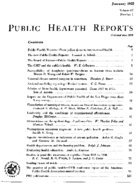 Public Health Reports  v 67 no 1  table of contents