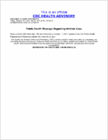 Public health message regarding anthrax case