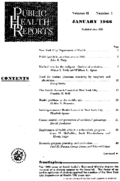 Public Health Reports  v 81 no 1 January 1966  table of contents