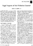 Legal aspects of air pollution control