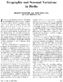 Geographic and seasonal variations in births