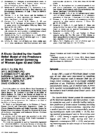 A Study Guided By The Health Belief Model Of The Predictors Of Breast Cancer Screening Of Women Ages 40 And Older