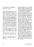 Environmental sanitation training courses