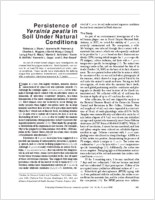 Persistence of Yersinia pestis in Soil Under Natural Conditions