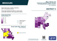 MO Congressional District 04 Stroke and Federally Qualified Health Centers Map 119th Congress