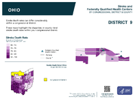 OH Congressional District 09 Stroke and Federally Qualified Health Centers Map 118th Congress