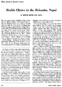 Health clinics in the Helembu Nepal