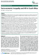Socioeconomic inequality and HIV in South Africa