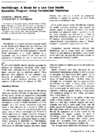 HealthScope a model for a low cost health education program using commercial television