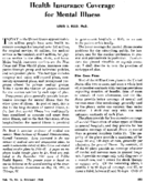 Health insurance coverage for mental illness