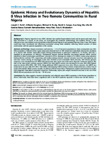 Epidemic History and Evolutionary Dynamics of Hepatitis B Virus Infection in Two Remote Communities in Rural Nigeria