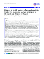 Distance to health services influences insecticidetreated net possession and use among six to 59 monthold children in Malawi