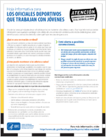 Hoja informativa para los oficiales deportivos que trabajan con jovenes