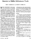 Bacteria In Chilled Delicatessen Foods