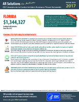 CDCs Investments to Combat Antibiotic Resistance Threats Nationwide Florida Fiscal Year 2017