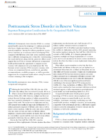 Posttraumatic stress disorder in reserve veterans important reintegration considerations for the occupational health nurse