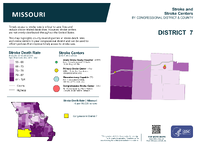 MO Congressional District 07 Stroke and Stroke Centers Map 118th Congress