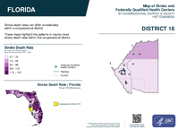 FL Congressional District 16 Stroke and Federally Qualified Health Centers Map 119th Congress