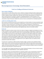 Increasing Cancer Screening Client Reminders for Breast Cervical and Colorectal Cancers